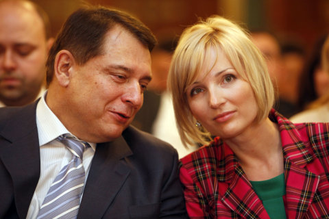 Jiří Paroubek s manželkou Petrou na sjezdu strany LEV 21