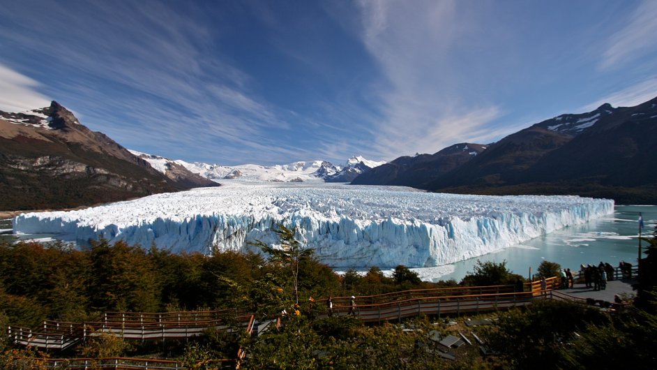 Pohled na ledovec Perito Moreno