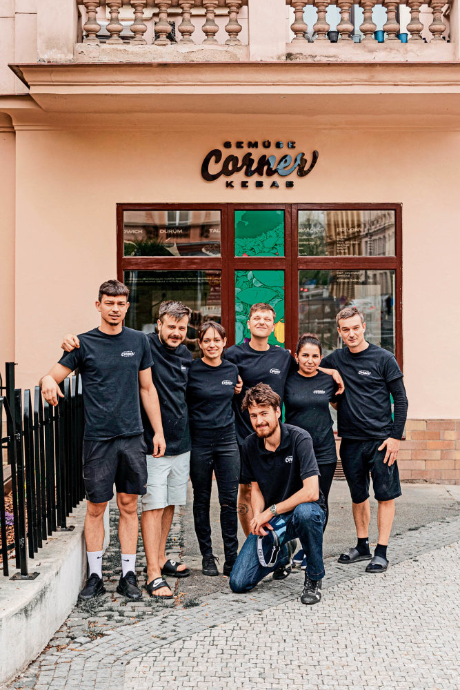 Gemüse Corner Kebab