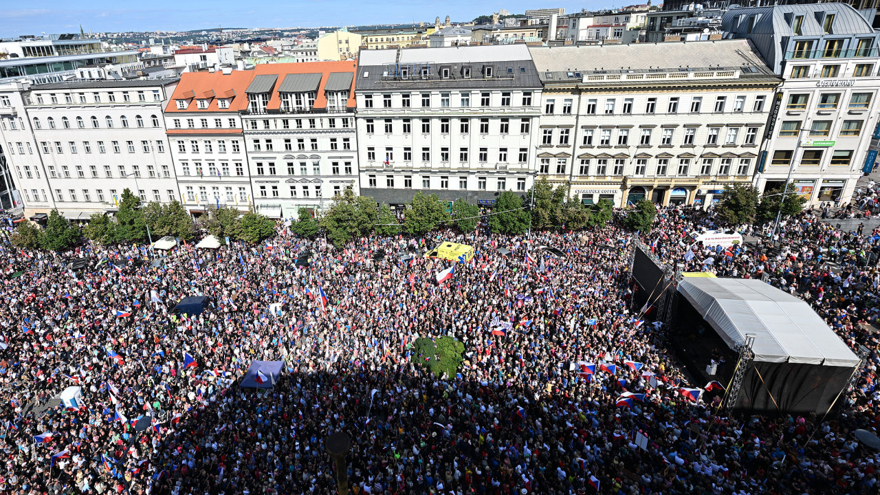 Demonstrace Václavské námìstí