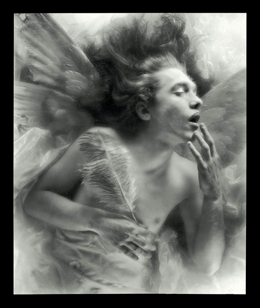 Václav Jirásek, Anjel II, 1993, černobílá fotografie, 40 x 50 cm