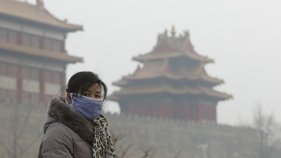 Smog v Pekingu.