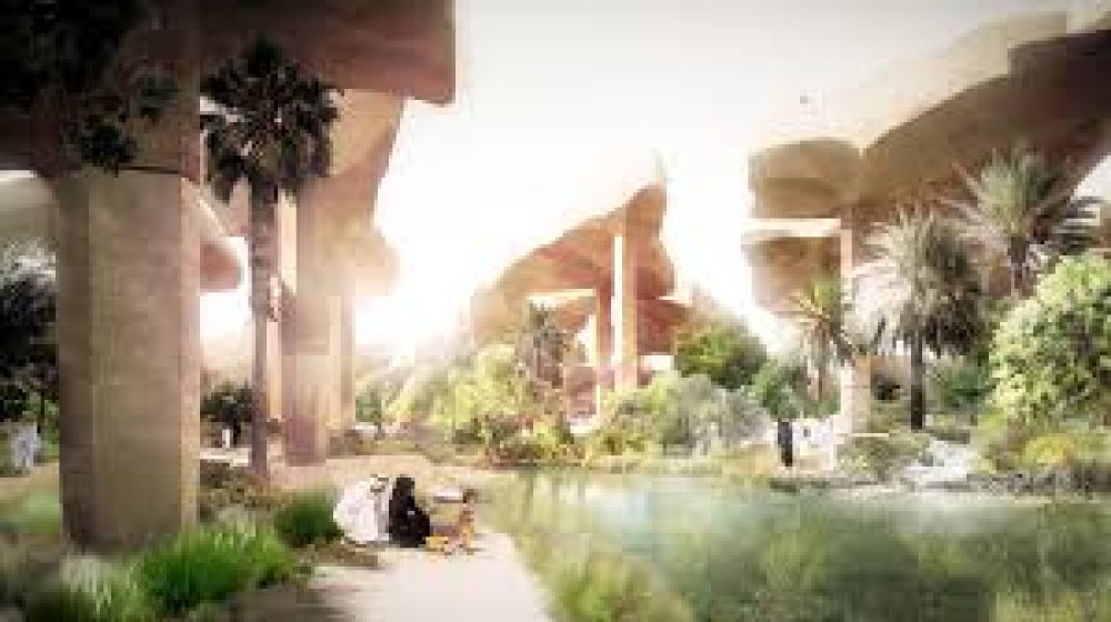 Návrh parku v Abú Dhabi architekta Thomase Heatherwicka … zevnitř pak nabízet odpočinek a stín.