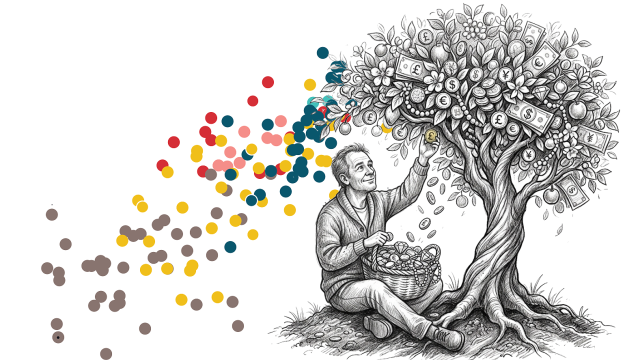 Bohatstv� versus �t�st� (ilustra�n� obr�zek)