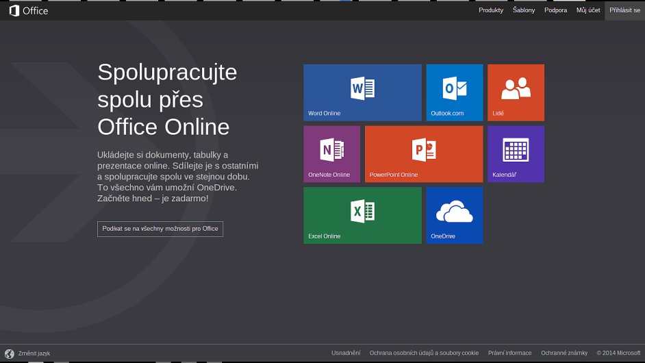 Inovovan sluby Microsoftu: Office Online a OneDrive