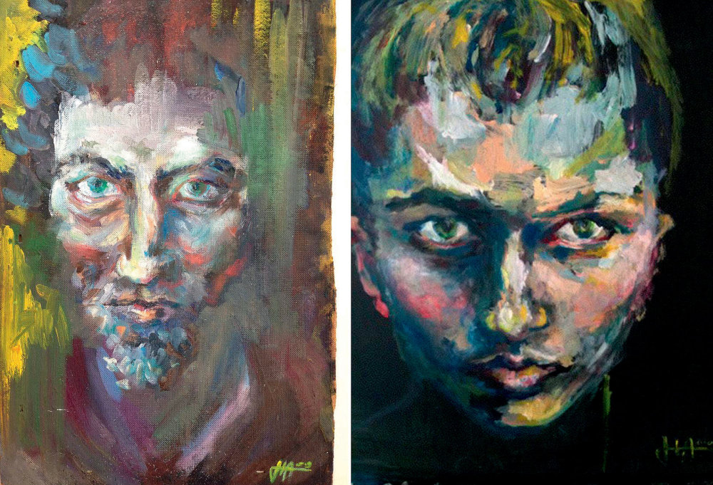Inspirace Egonem Schielem, kterého Jiříčková obdivuje, je v jejích malbách jasně znatelná.