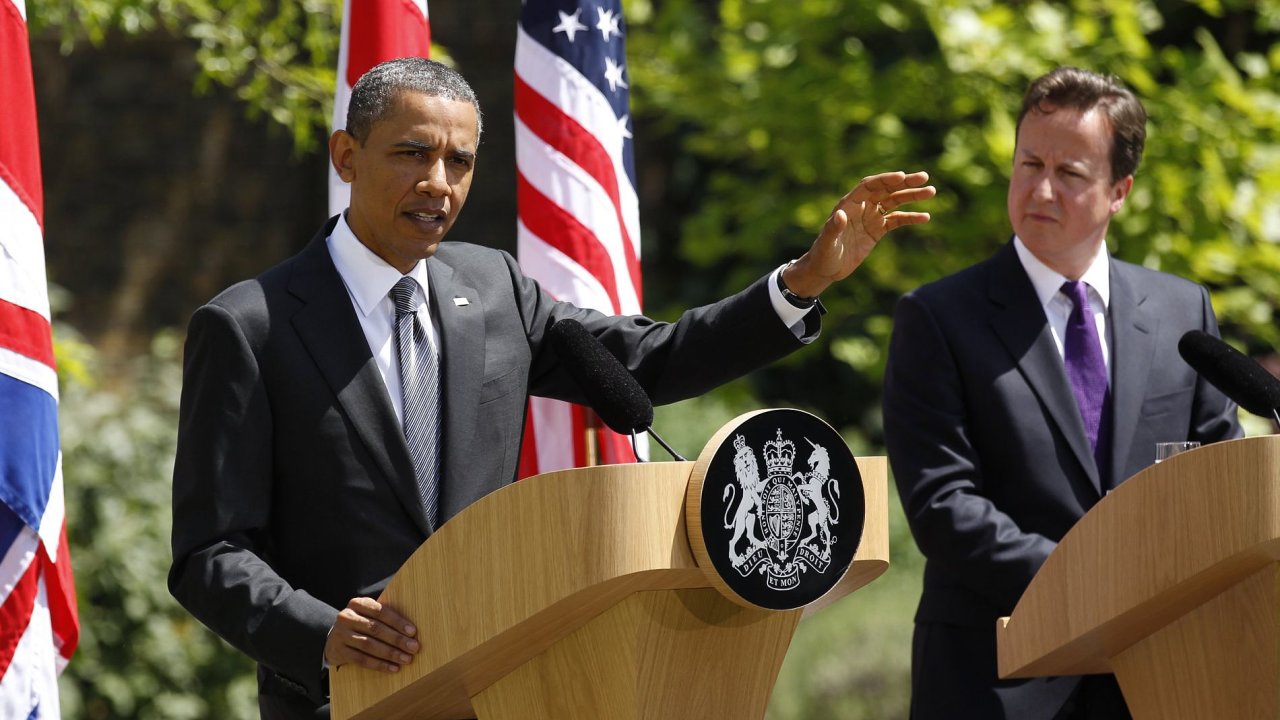 Barack Obama a David Cameron