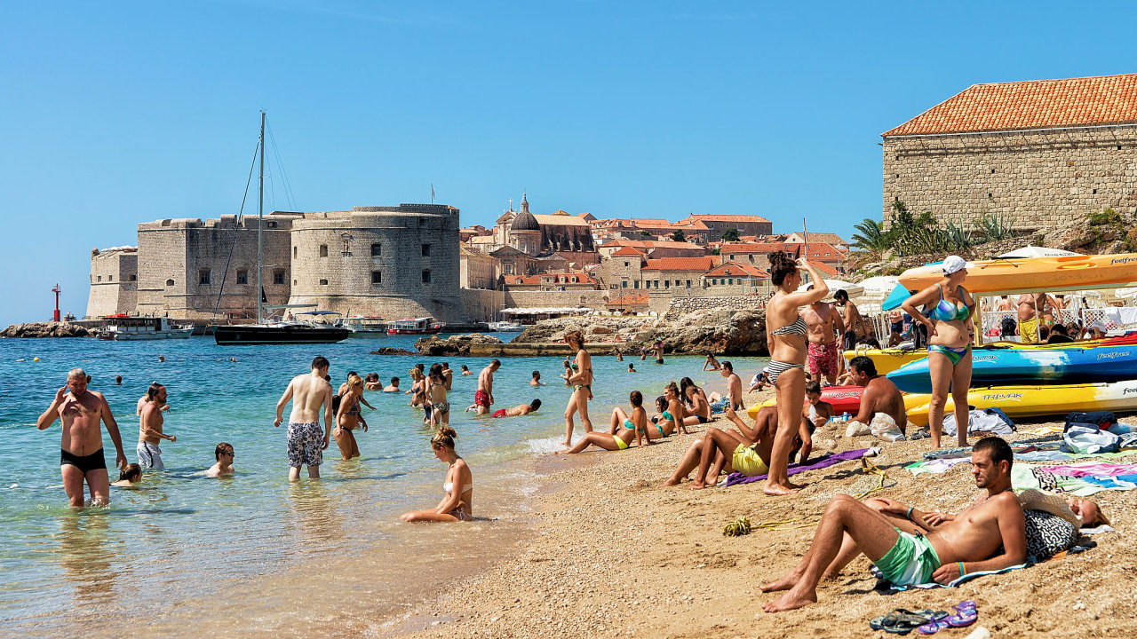 Chorvatsko, Dubrovnik,  pláž