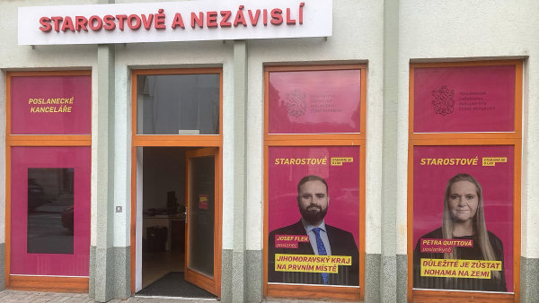 Brněnské sídlo poslaneckých kanceláří hnutí STAN.