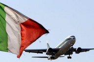 Vlajka Itlie a letadlo Alitalie