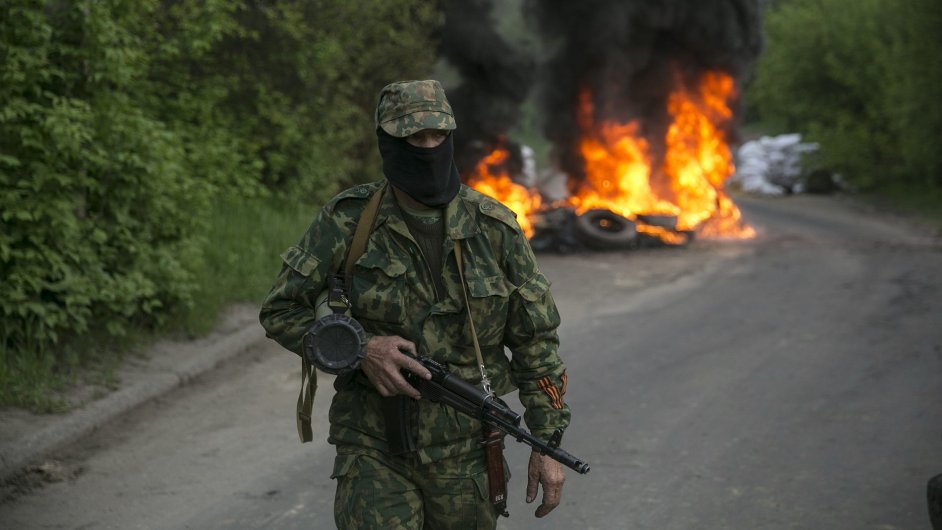 Jedno z kontrolnch stanovi separatist u Slavjansku
