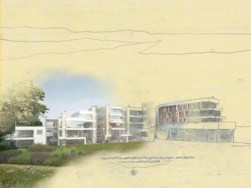 Slavný americký architekt Richard Meier pro Oaks Prague navrhl apartmánový dům...