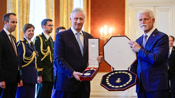 Belgický král po&nbsp;čtvrtstoletí navštívil Česko