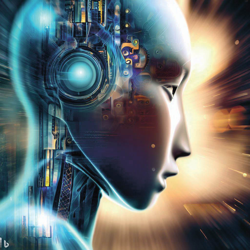 Obrázek vytvoøila aplikace Image Creator ve vyhledávaèi Bing na základì popisku „Artificial intelligence as a human being“.