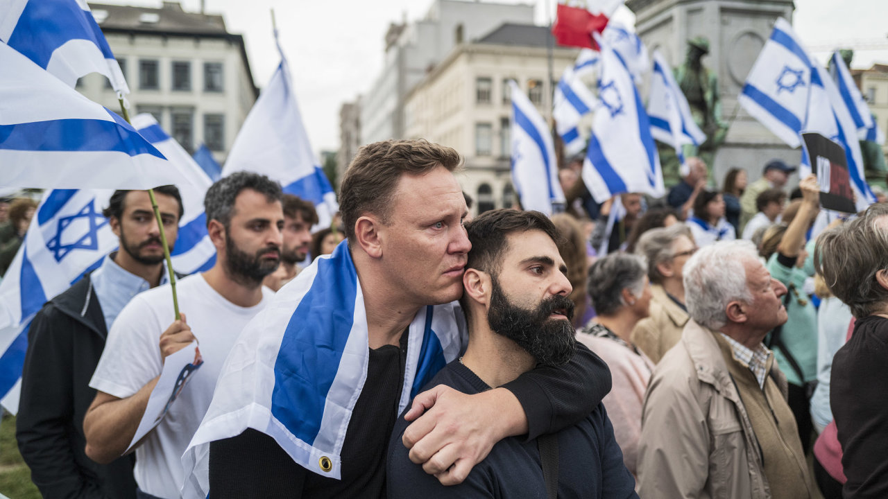Proizraelsk demonstrace v Brusel