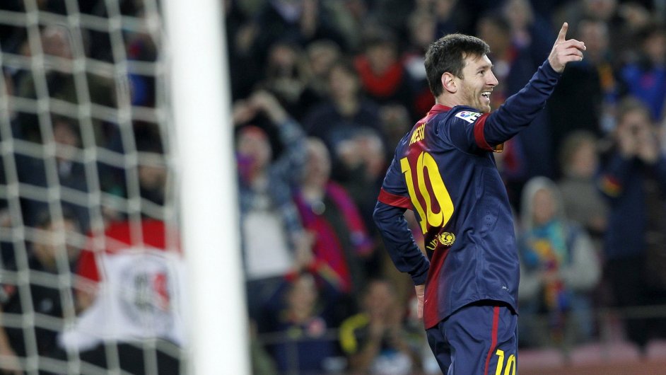 Lionel Messi se raduje z branky