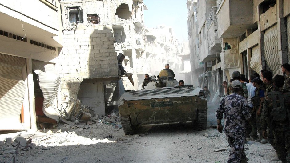 Boje v ulicch Homsu