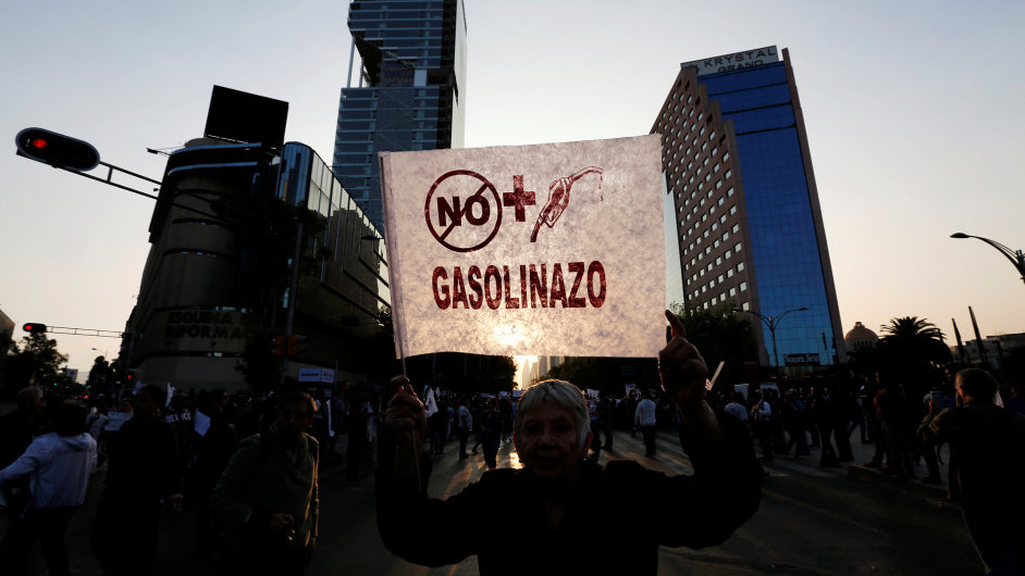 Mexiko protesty benzn