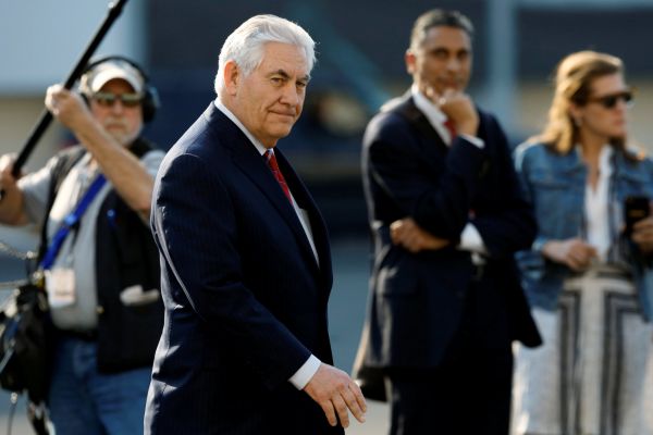 Rex Tillerson na n&aacute;v&scaron;t�v� Mexika.