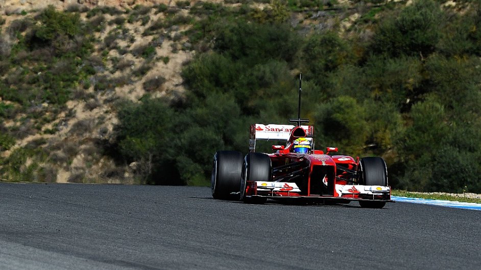 Felipe Massa na okruhu v Jerezu