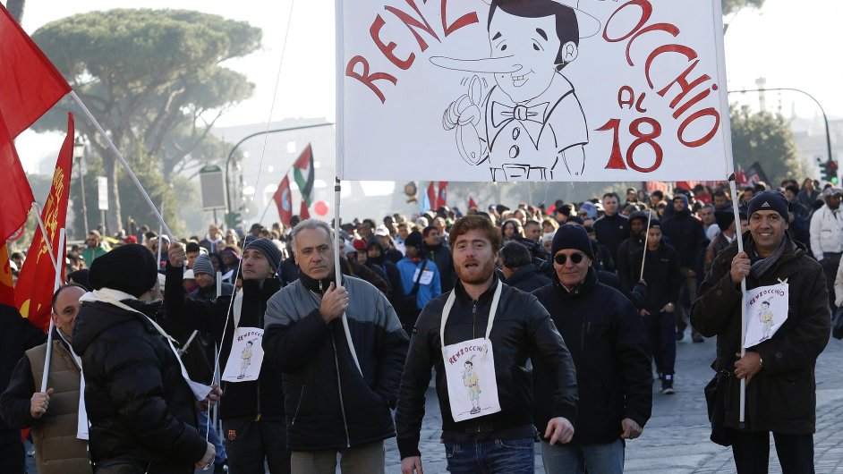 Demonstranti v Itlii broj proti vldnm reformm.