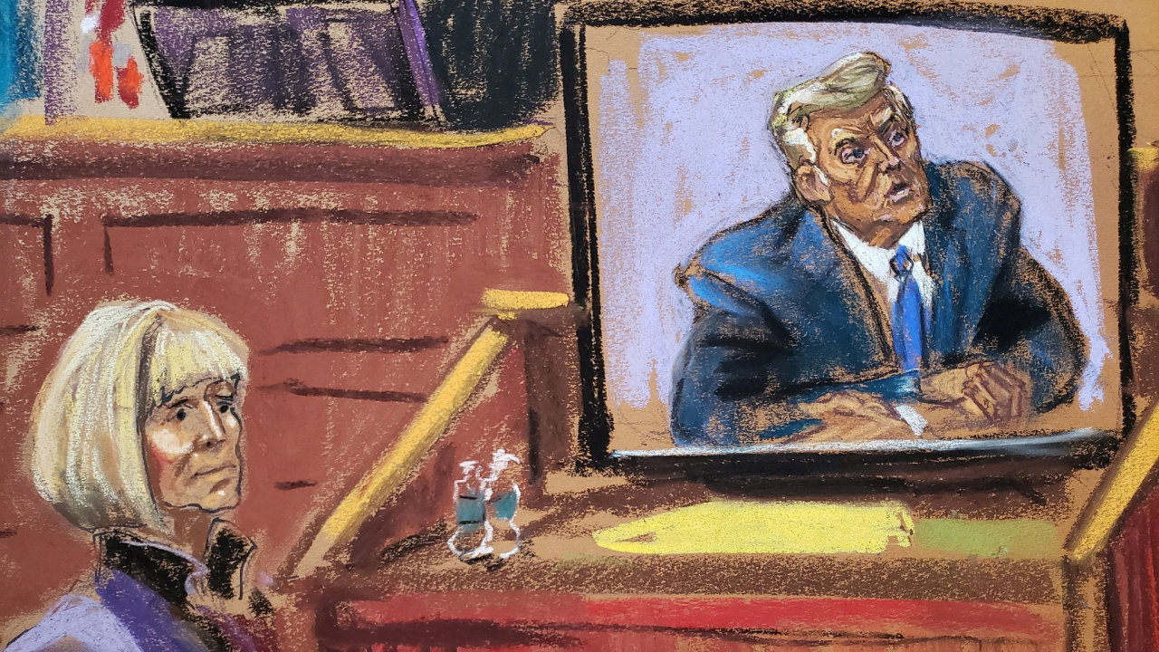 Trump, soud, ilustrace