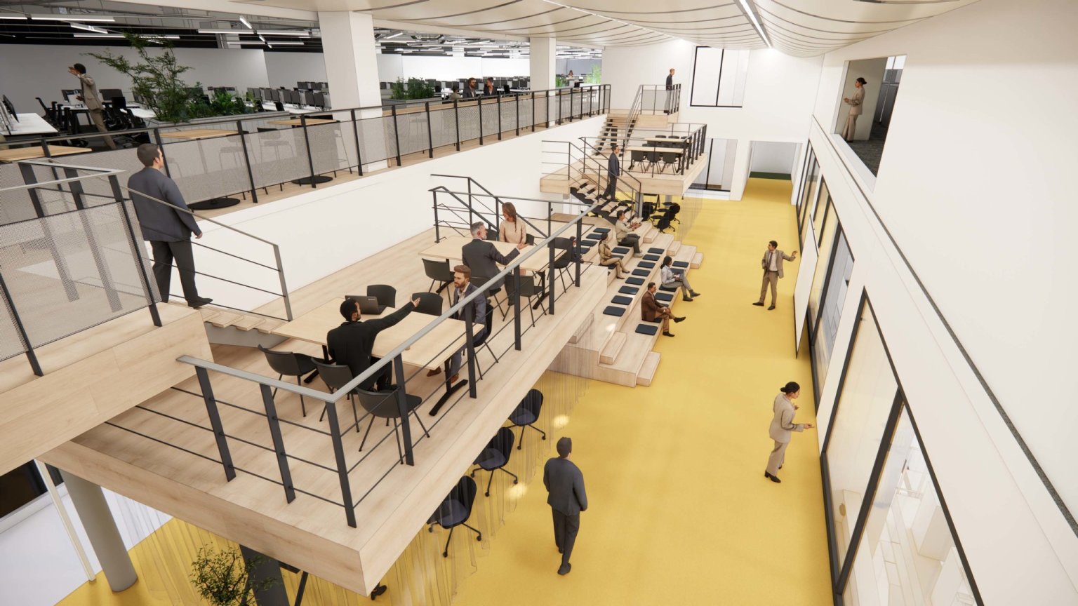 Kancelářské prostory navržené pro podporu produktivní práce a komunikace napříč odděleními. (Foto: Tisková zpráva) Kancelářské prostory navržené pro podporu produktivní práce a komunikace...