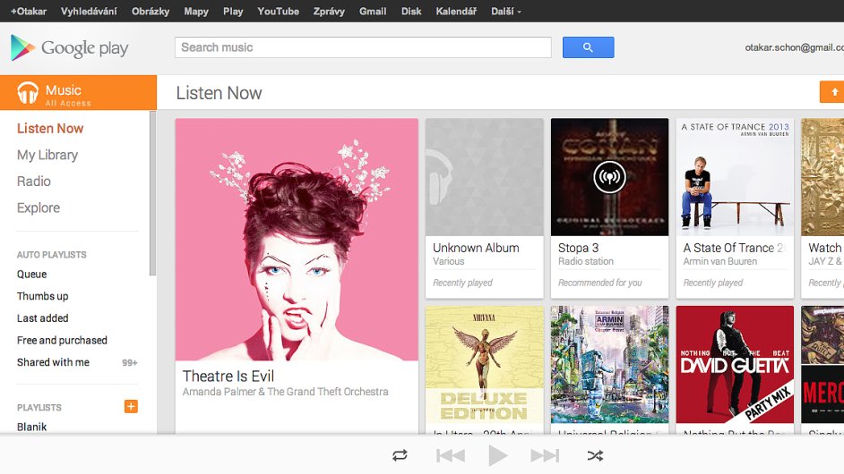 Aplikace Hudba Google Play Naplno