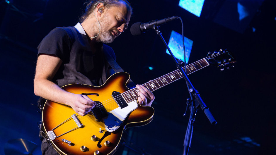 Snmek z vystoup zpvka skupiny Radiohead Thoma Yorka letos v ervenci v newyorsk Madison Square Garden.