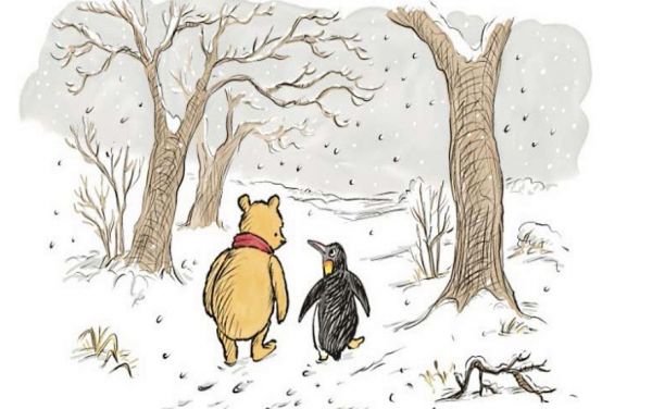 Jednoho dne zavítá do zasněženého Stokorcového lesa Tučňák a potká se s Medvídkem Pú. Jednoho dne zavítá do zasněženého Stokorcového lesa Tučňák a potká se s Medvídkem Pú.