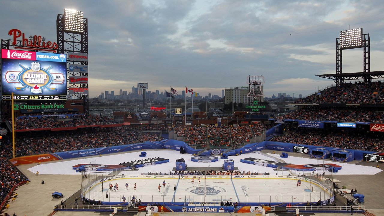 Philadelphsk baseballov stadion upraven pro hokej