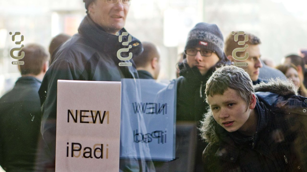 Fronta na nov iPad v Berln