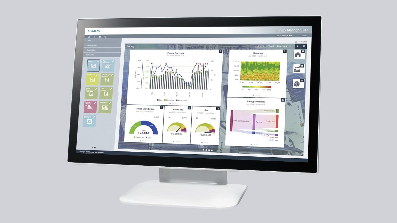 Simatic Energy Manager pomh prmyslovm podnikm vizualizovat aoptimalizovat toky energi.