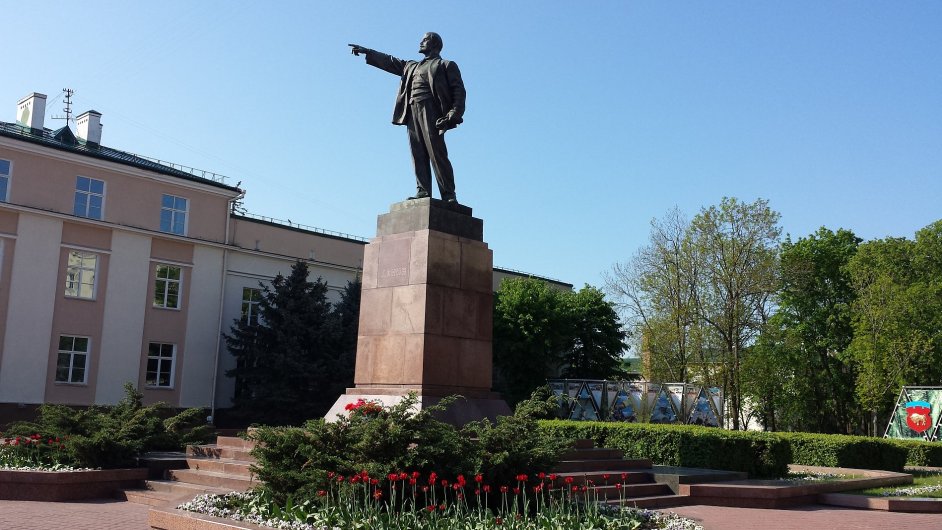 Bìlorusko, jeden z mnoha památníkù Lenina