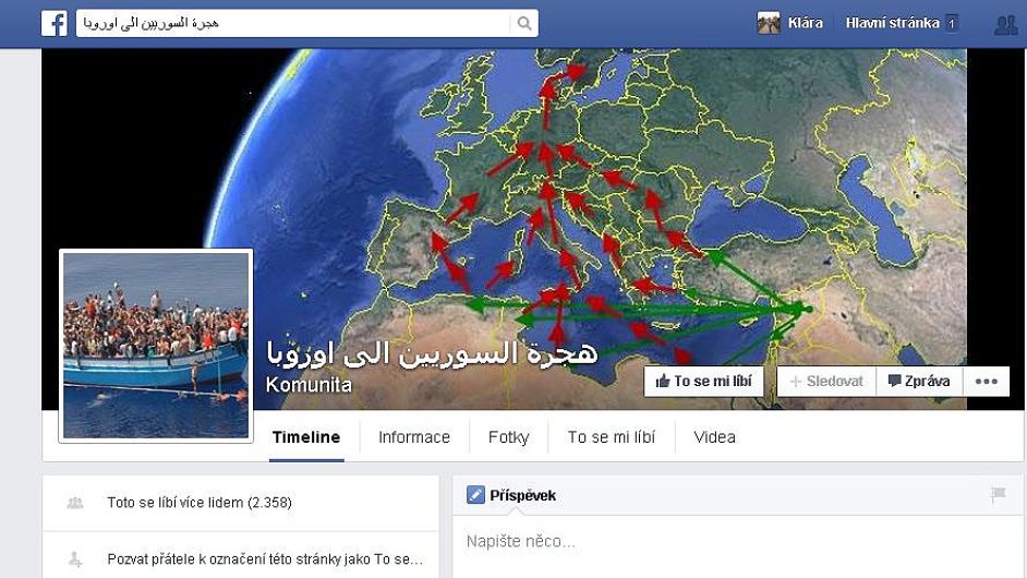 Pojete s nmi do Evropy! Pevadi lid pouvaj Facebook k propagaci nebezpench cest.