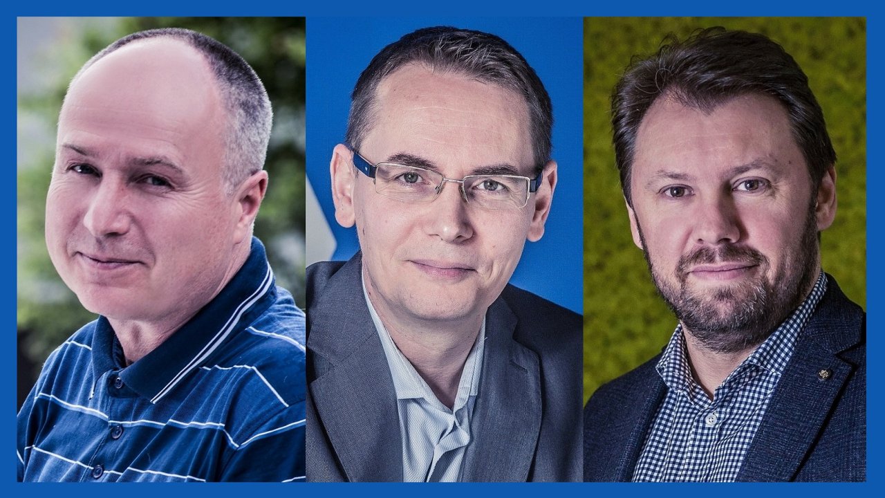 Karel Branda, Petr Bìlina a Radim Šponar, management koncernu Trigema