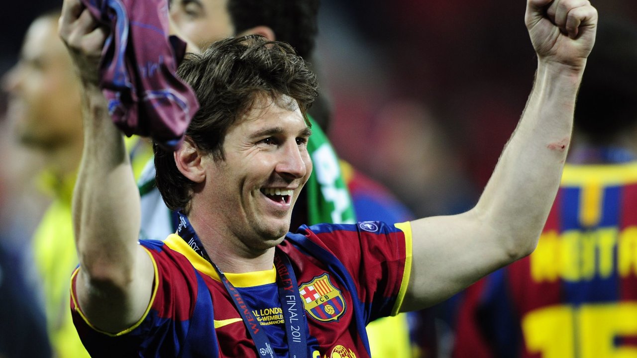 Vtz Ligy mistr Lionel Messi.