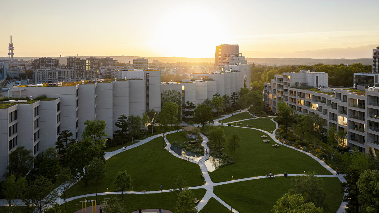 Podoba nov�ho obytn�ho bloku �i�kov 3.0 od nizozemsk�ho ateli�ru Benthem Crouwel Architects.