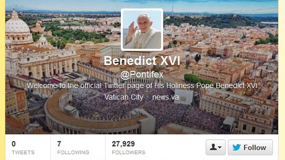 Twitter papee Benedikta XVI.