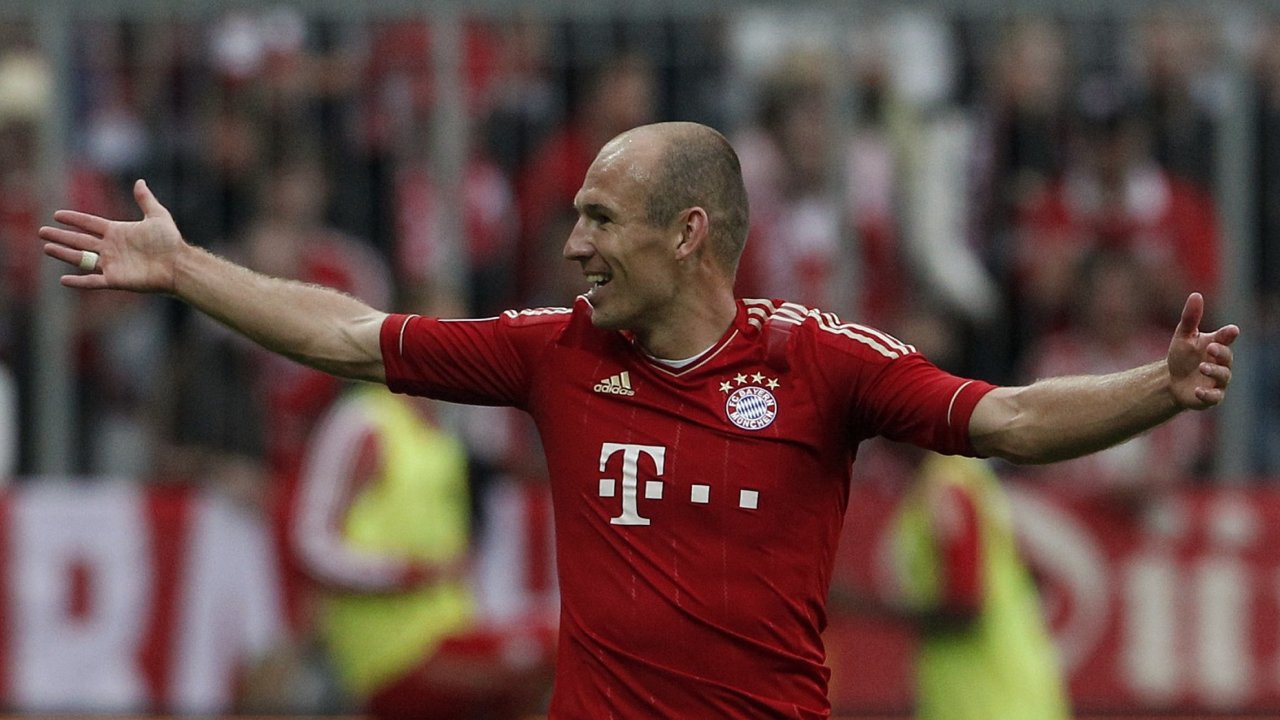 Fotbalista Bayernu Mnichov Arjen Robben.