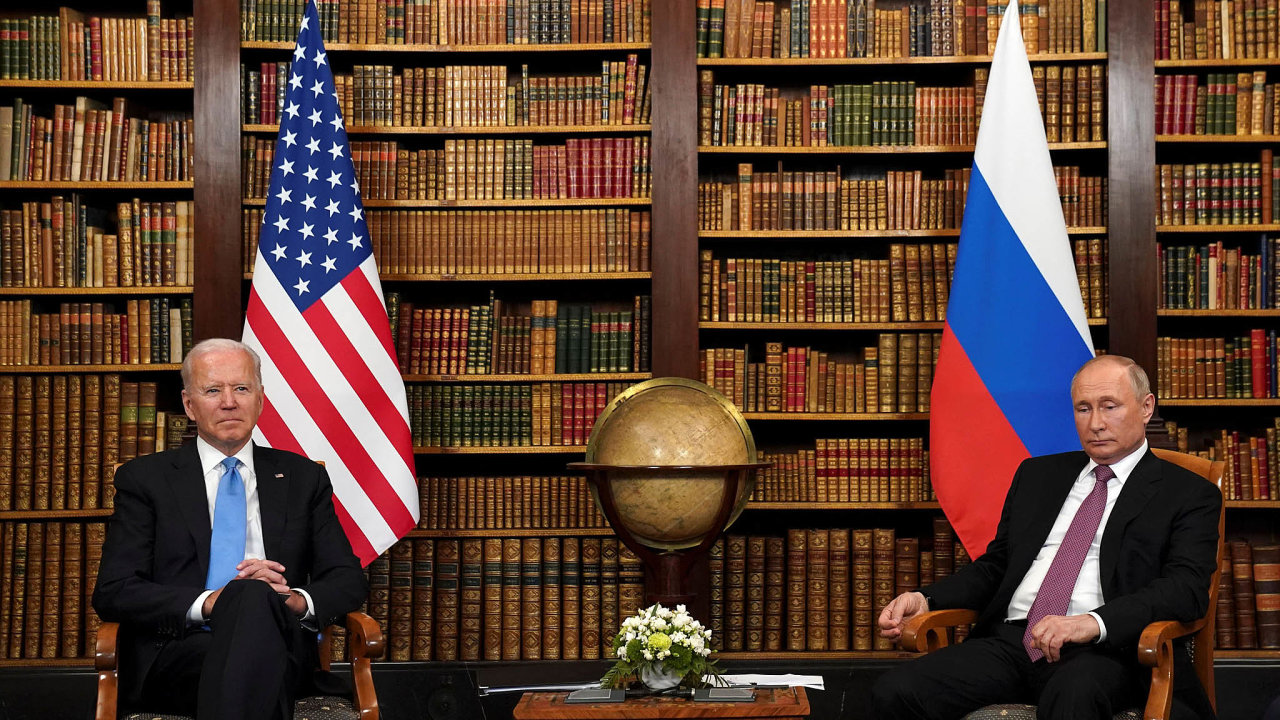 Joe Biden Vladimir Putin meet for the U.S.-Russia summit at Villa La Grange in Geneva