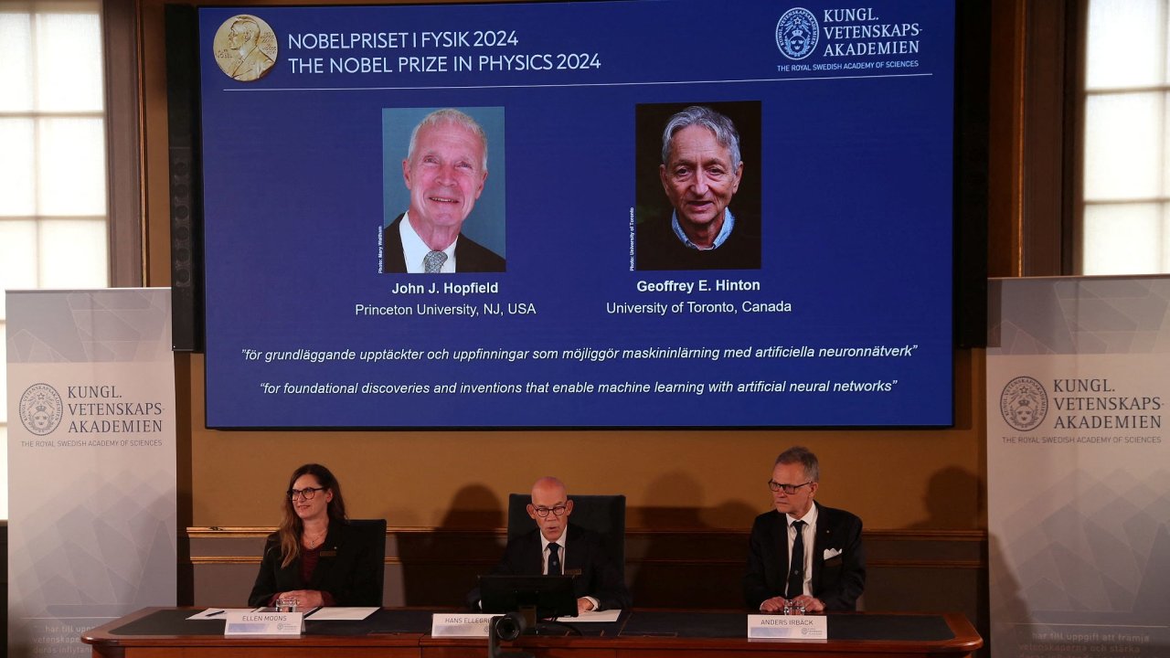 Vyhlen Nobelovy ceny za fyziku ve Stockholmu 2024