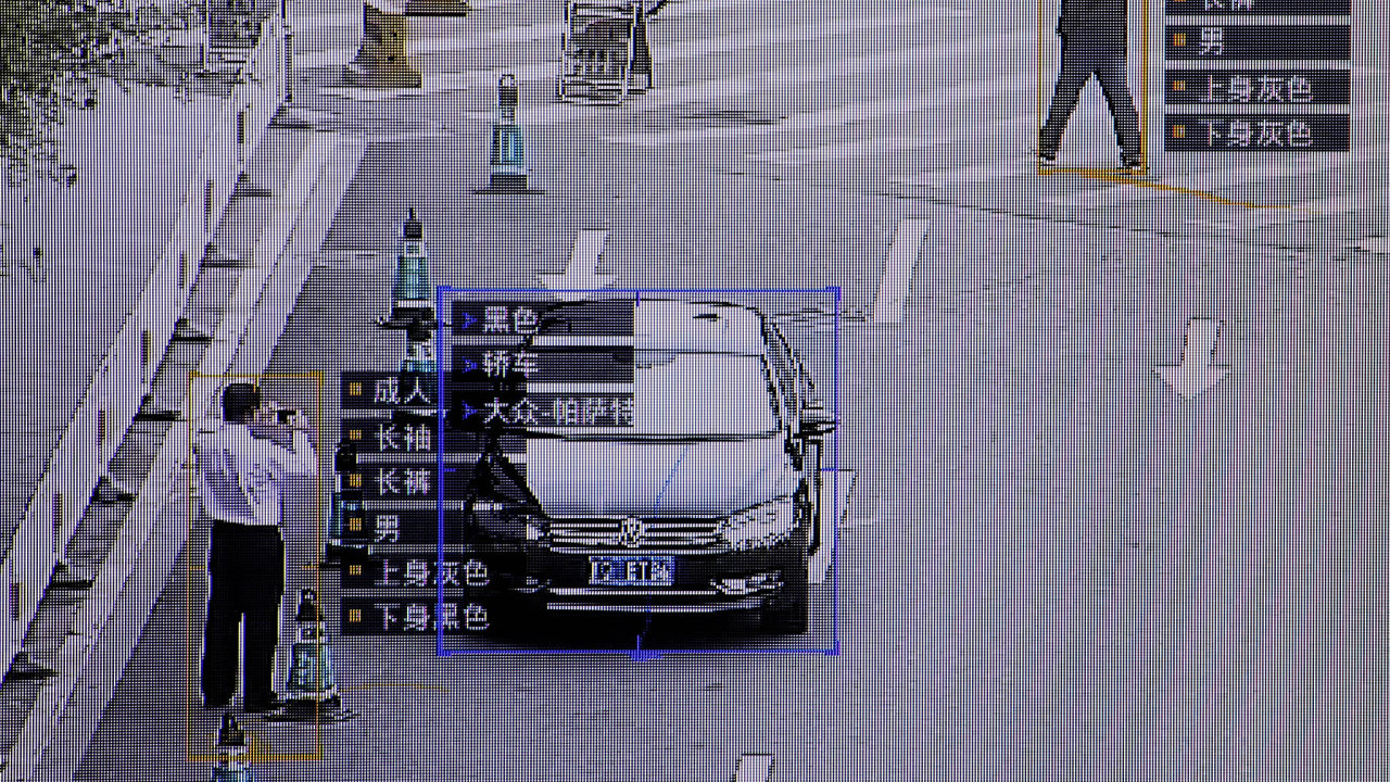 Sledovn vrelnm ase. Software firmy SenseTime sleduje pohyby lid, doke rozpoznvat jejich oblieje iregistran znaky aut asbr idal daje.