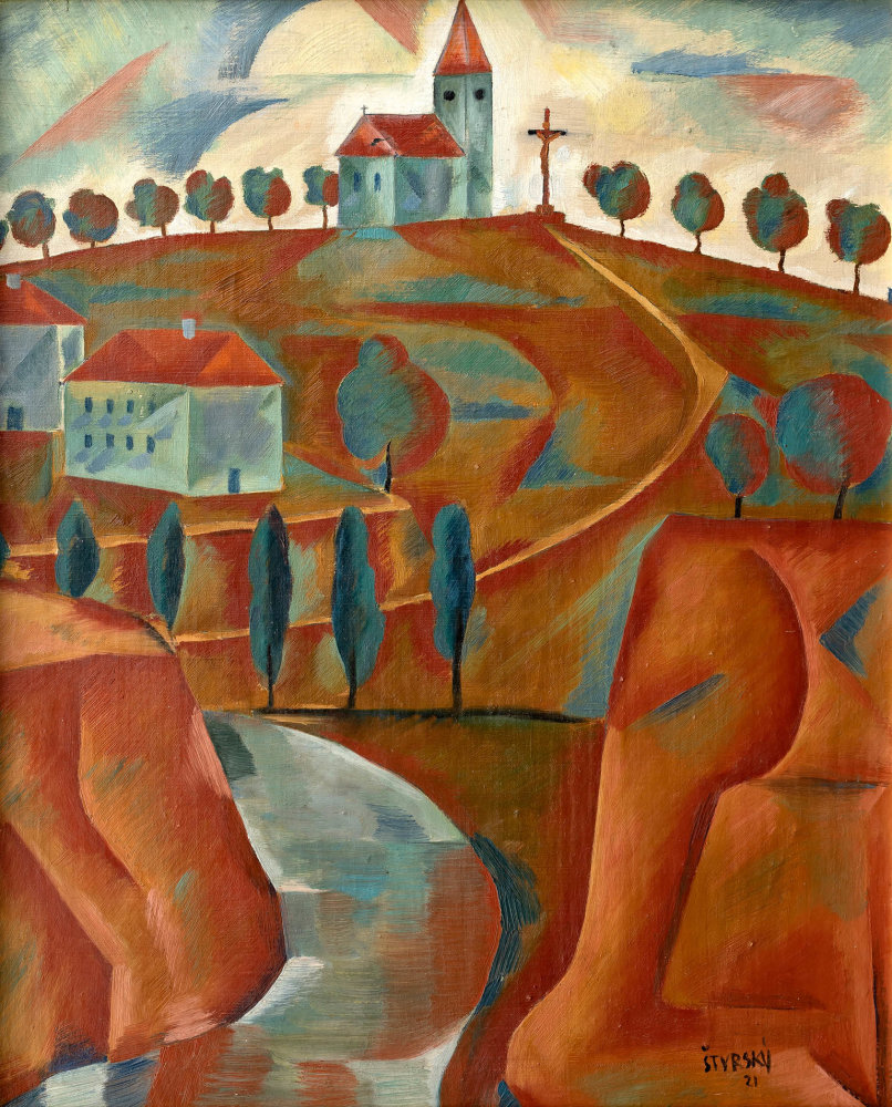 Jindřich Štyrský, Kostel na kopci/Svatý Šebestián (1921)