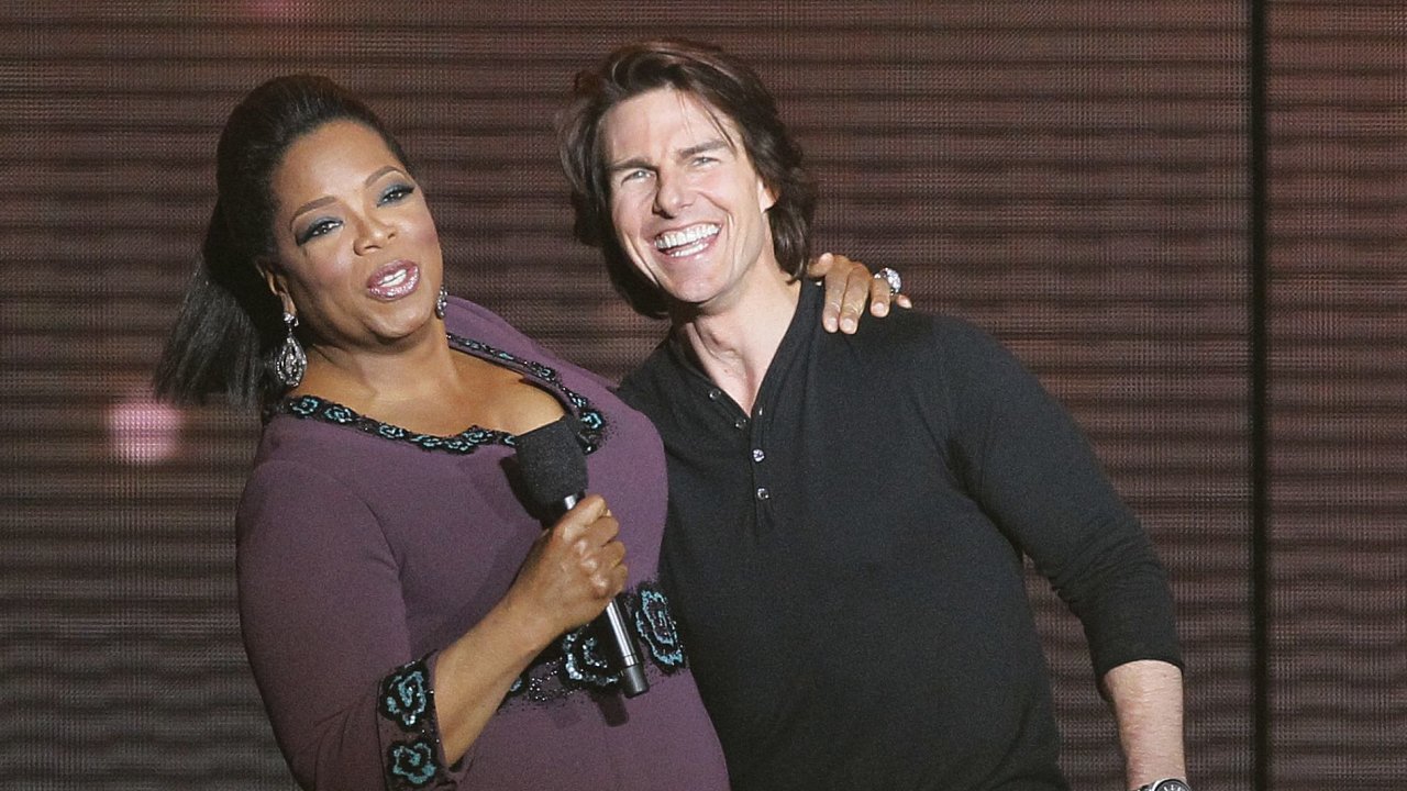 Oprah Winfreyov a jej oblben host Tom Cruise