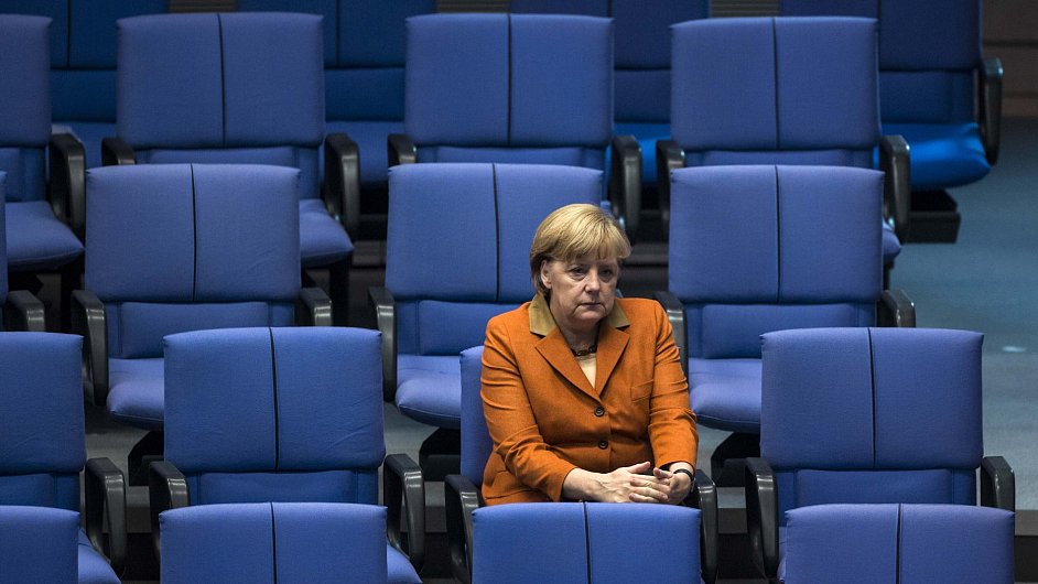 Angela Merkelov na jednn Bundestagu