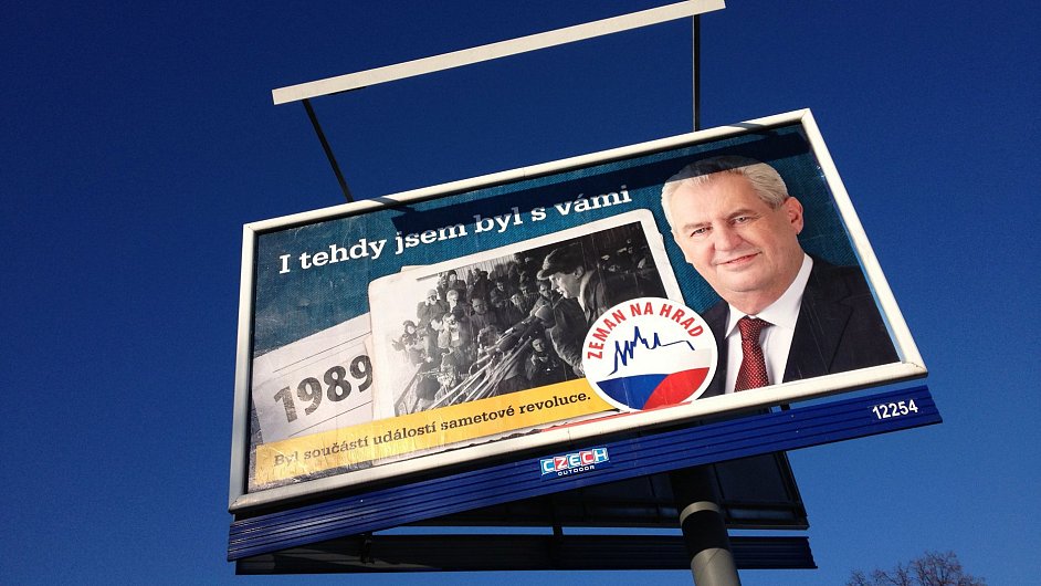 Billboard Miloše Zemana