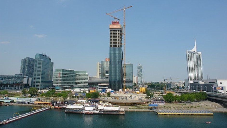 Souasn podoba Donau City s novou vkovou budovou
