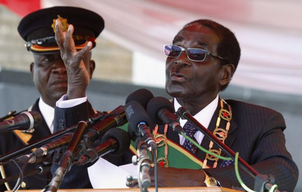Robert Mugabe b�hem projevu