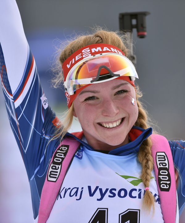 Mistrovstv&iacute; Evropy junior� v biatlonu 4. &uacute;nora v Nov&eacute;m M�st� na Morav�. Mark&eacute;ta Davidov&aacute;.